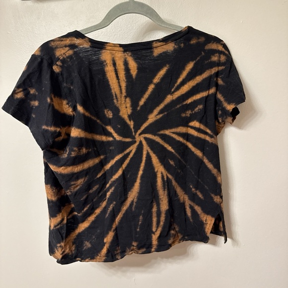 Double Zero Black and Tan Orange Tie-Dye Tee - Picture 2 of 3